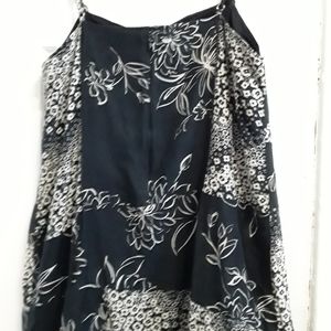 Above-ankle length, 100% cotton-silk summer dress Size XL